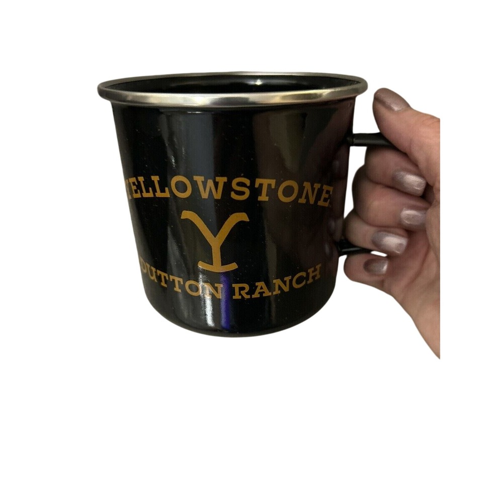 Yellowstone Dutton Ranch Enamel Camper Mug New Inbox 21oz Cowboy Core